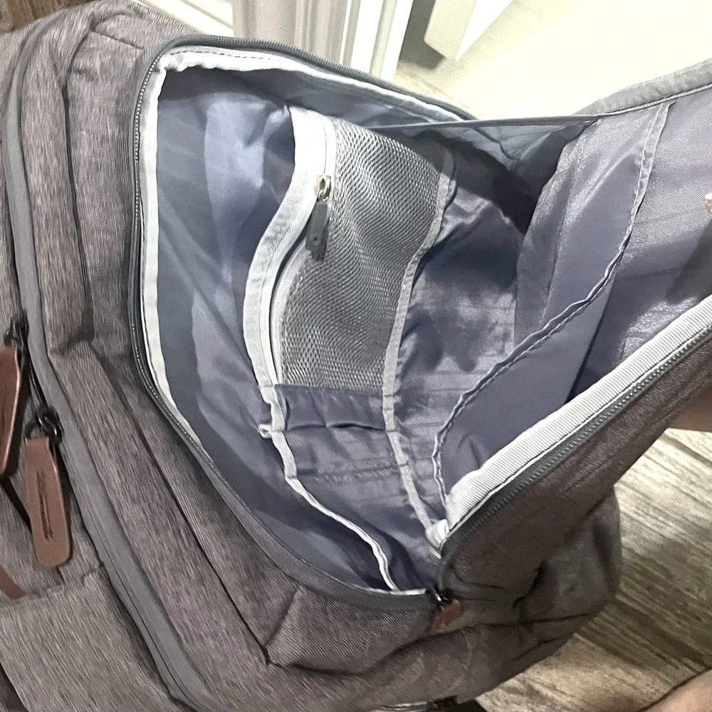 KROSER 17.3 inch‎ Laptop iPad Backpack Gray Padded Back Travel Charging Port